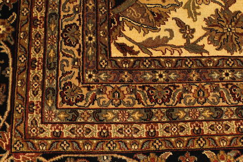 Kashmar Beige Hand Knotted 119 X 153  Area Rug 250-29436 Image 1
