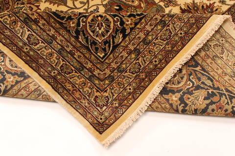 Kashmar Beige Hand Knotted 119 X 153  Area Rug 250-29436 Image 4