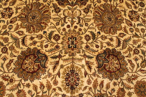 Kashmar Beige Hand Knotted 119 X 153  Area Rug 250-29436 Image 7