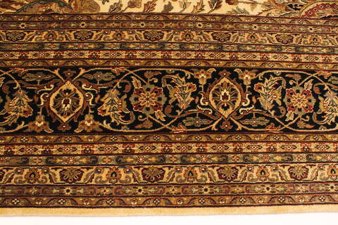 Kashmar Beige Hand Knotted 119 X 153  Area Rug 250-29436 Image 8