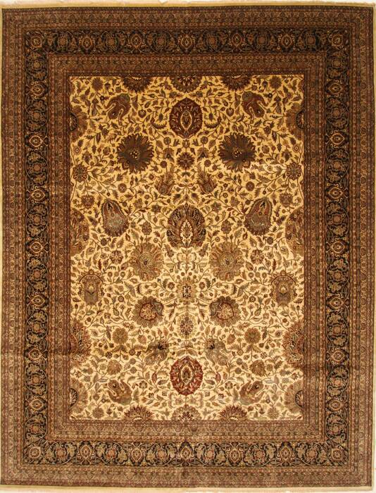 Kashmar Beige Hand Knotted 119 X 153  Area Rug 250-29436 Image 0