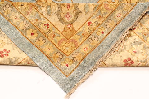 Mashad Beige Hand Knotted 120 X 150  Area Rug 250-29437 Image 3