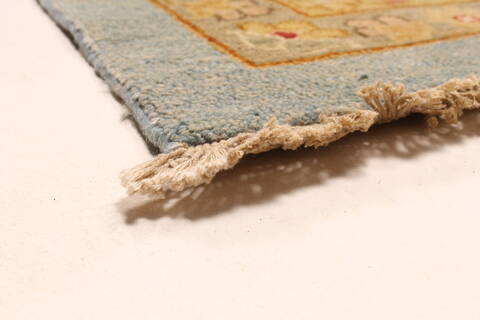 Mashad Beige Hand Knotted 120 X 150  Area Rug 250-29437 Image 4