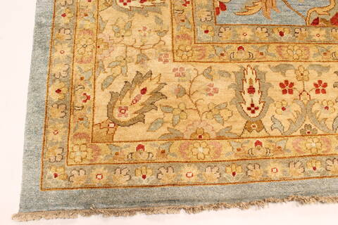 Mashad Beige Hand Knotted 120 X 150  Area Rug 250-29437 Image 5