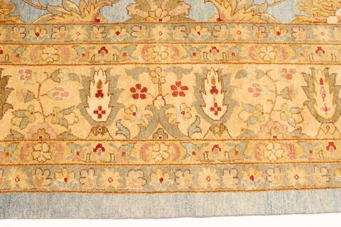 Mashad Beige Hand Knotted 120 X 150  Area Rug 250-29437 Image 7
