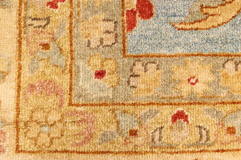 Mashad Beige Hand Knotted 120 X 150  Area Rug 250-29437 Image 8