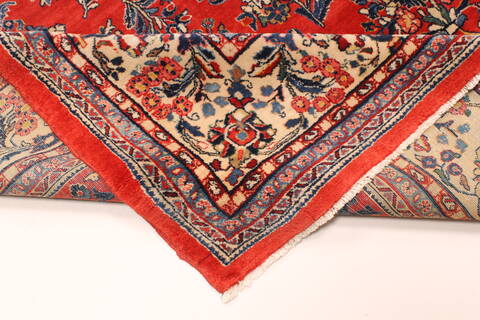 Sarouk Beige Hand Knotted 87 X 156  Area Rug 250-29442 Image 4