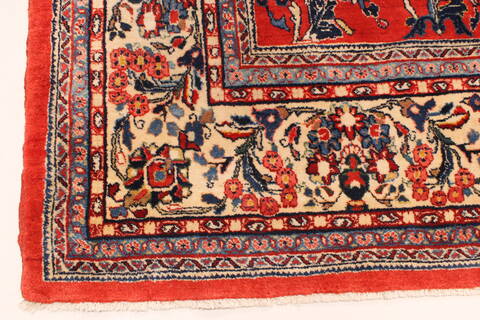 Sarouk Beige Hand Knotted 87 X 156  Area Rug 250-29442 Image 6