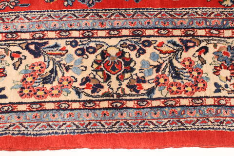 Sarouk Beige Hand Knotted 87 X 156  Area Rug 250-29442 Image 8