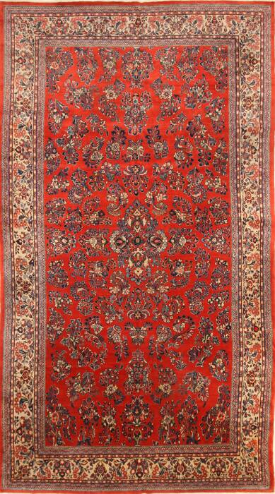 Sarouk Beige Hand Knotted 87 X 156  Area Rug 250-29442 Image 0