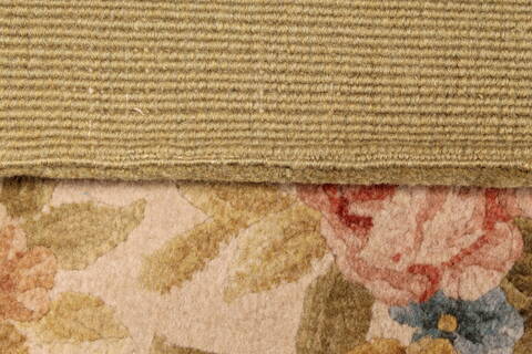 Aubusson Green Hand Knotted 90 X 120  Area Rug 250-29443 Image 2