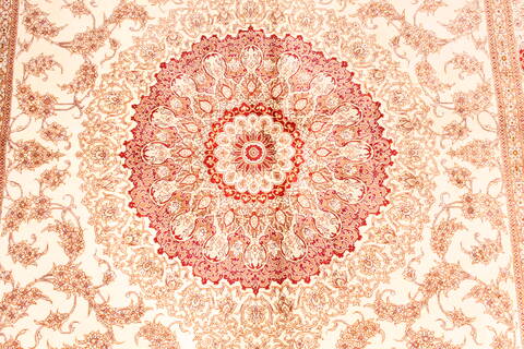 Qum Beige Hand Knotted 51 X 80  Area Rug 254-29501 Image 3
