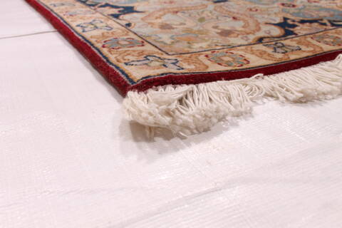 Tabriz Beige Hand Knotted 51 X 68  Area Rug 254-29536 Image 1