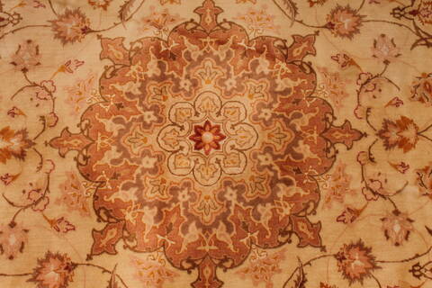 Tabriz Beige Hand Knotted 410 X 66  Area Rug 254-29537 Image 3