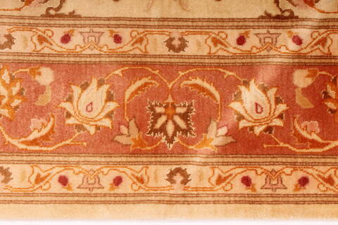 Tabriz Beige Hand Knotted 410 X 66  Area Rug 254-29537 Image 4