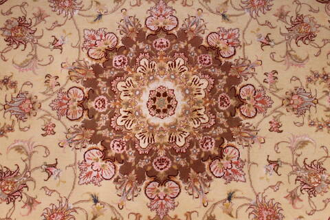 Tabriz Purple Hand Knotted 50 X 67  Area Rug 254-29555 Image 3