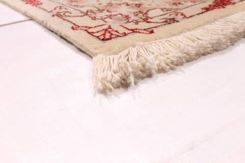 Tabriz Beige Hand Knotted 34 X 54  Area Rug 254-29557 Image 1