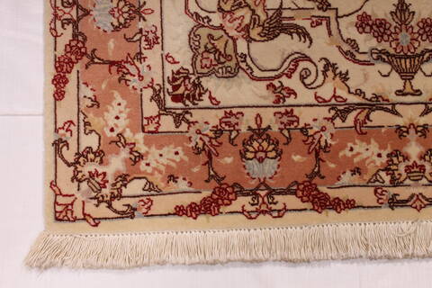 Tabriz Beige Hand Knotted 34 X 54  Area Rug 254-29557 Image 2