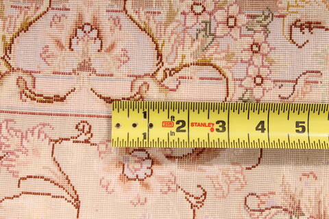 Tabriz Beige Hand Knotted 82 X 100  Area Rug 254-29591 Image 7
