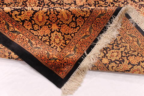 Qum Yellow Hand Knotted 80 X 116  Area Rug 254-29593 Image 9