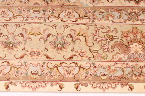 Tabriz Beige Hand Knotted 82 X 1110  Area Rug 254-29602 Image 4