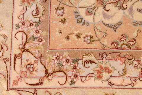 Tabriz Beige Hand Knotted 82 X 1110  Area Rug 254-29602 Image 5