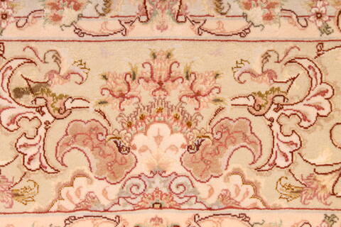 Tabriz Beige Hand Knotted 82 X 1110  Area Rug 254-29602 Image 6