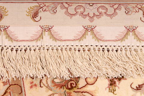 Tabriz Beige Hand Knotted 82 X 1110  Area Rug 254-29602 Image 7