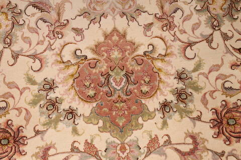 Tabriz Beige Hand Knotted 82 X 117  Area Rug 254-29609 Image 6