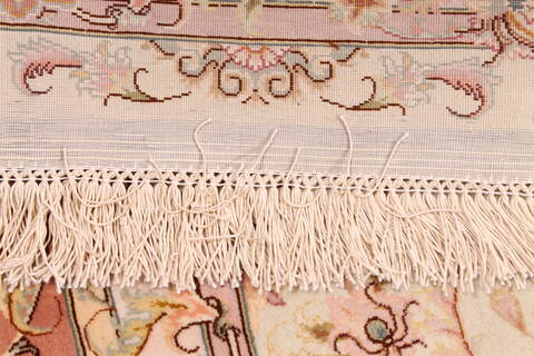 Tabriz Beige Hand Knotted 82 X 117  Area Rug 254-29609 Image 7