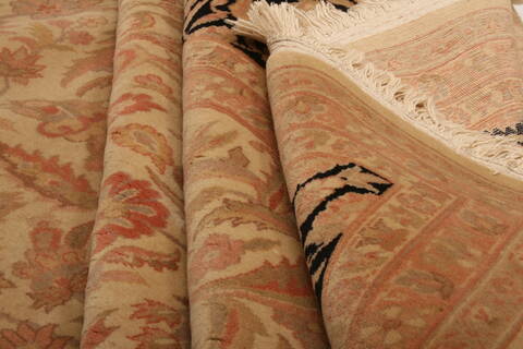 Tabriz Brown Hand Knotted 90 X 120  Area Rug 100-29615 Image 2
