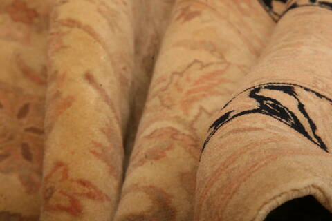 Tabriz Brown Hand Knotted 710 X 100  Area Rug 100-29617 Image 2