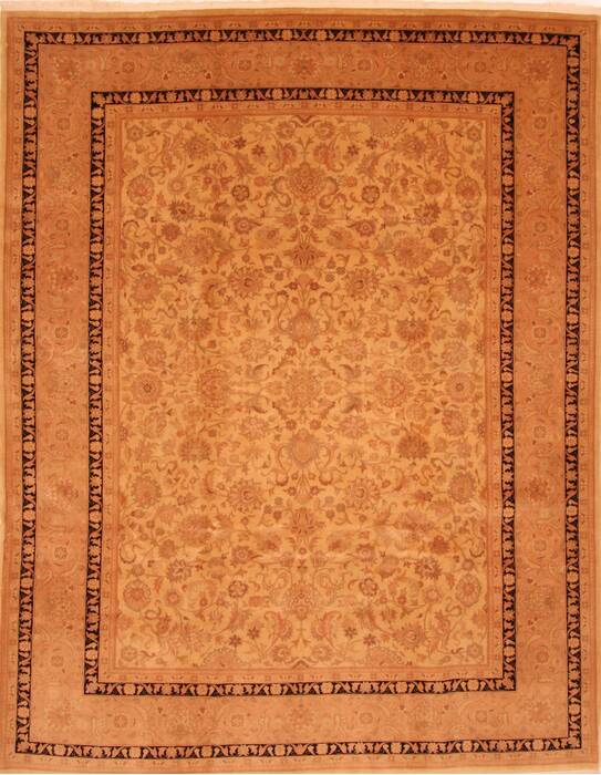 Tabriz Brown Hand Knotted 710 X 100  Area Rug 100-29617 Image 0