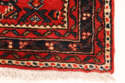 Hossein Abad Blue Runner Hand Knotted 29 X 173  Area Rug 250-29619 Image 7