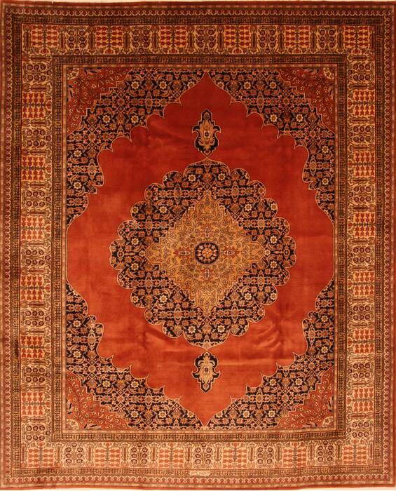 Tabriz Red Hand Knotted 80 X 100  Area Rug 100-29622 Image 0