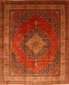 Romania Tabriz Red Rectangle 8x10 ft Wool Carpet 29622