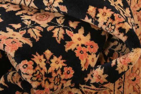 Tabriz Brown Hand Knotted 94 X 111  Area Rug 100-29625 Image 1