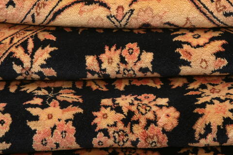 Tabriz Brown Hand Knotted 94 X 111  Area Rug 100-29625 Image 3