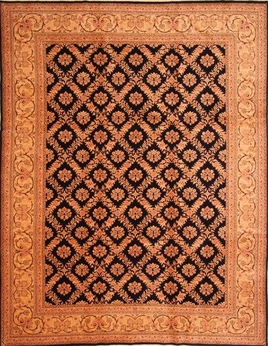 Tabriz Brown Hand Knotted 94 X 111  Area Rug 100-29625 Image 0