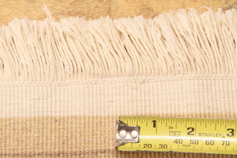 Varamin Yellow Hand Knotted 79 X 99  Area Rug 100-29637 Image 5