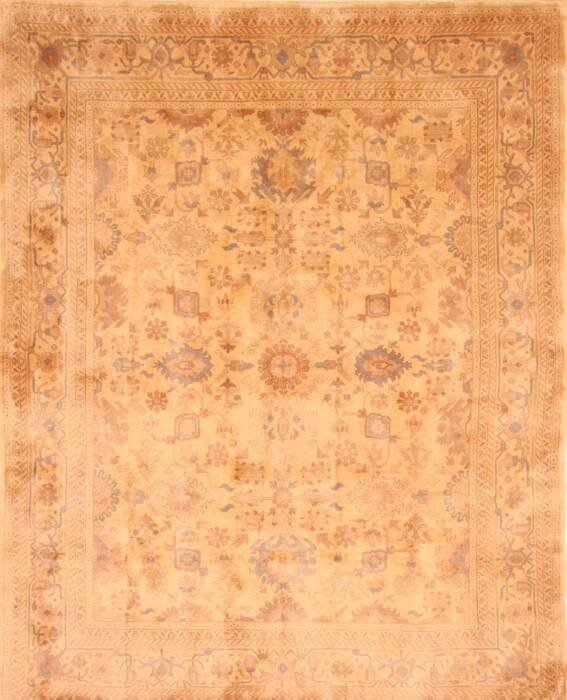 Varamin Yellow Hand Knotted 79 X 99  Area Rug 100-29637 Image 0