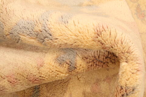 Tabriz Yellow Hand Knotted 79 X 99  Area Rug 100-29638 Image 2