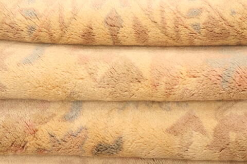 Tabriz Yellow Hand Knotted 79 X 99  Area Rug 100-29638 Image 4