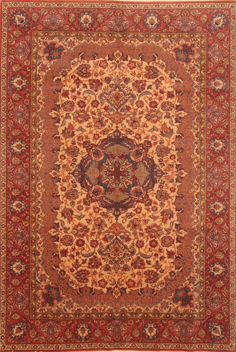 Tabriz Red Hand Knotted 61 X 810  Area Rug 100-29646 Image 0