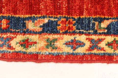 Kazak Multicolor Runner Hand Knotted 28 X 118  Area Rug 250-29647 Image 1
