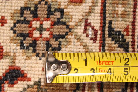 Herati Beige Runner Hand Knotted 26 X 209  Area Rug 250-29651 Image 4
