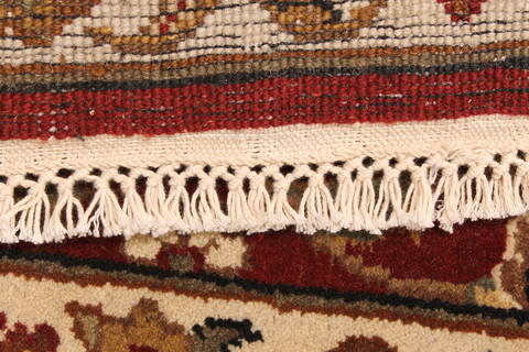 Kashmar Beige Runner Hand Knotted 27 X 194  Area Rug 250-29654 Image 3