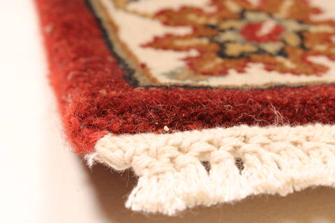 Kashmar Beige Runner Hand Knotted 27 X 194  Area Rug 250-29654 Image 5
