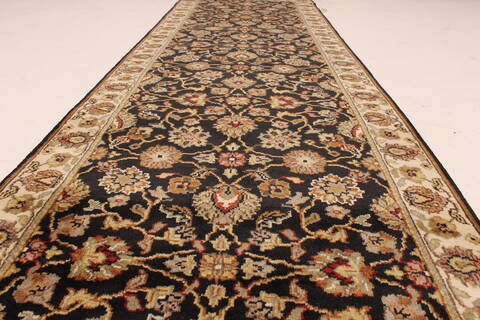 Kashmar Beige Runner Hand Knotted 30 X 911  Area Rug 250-29655 Image 2