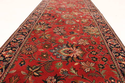 Kashmar Red Runner Hand Knotted 26 X 200  Area Rug 250-29656 Image 2